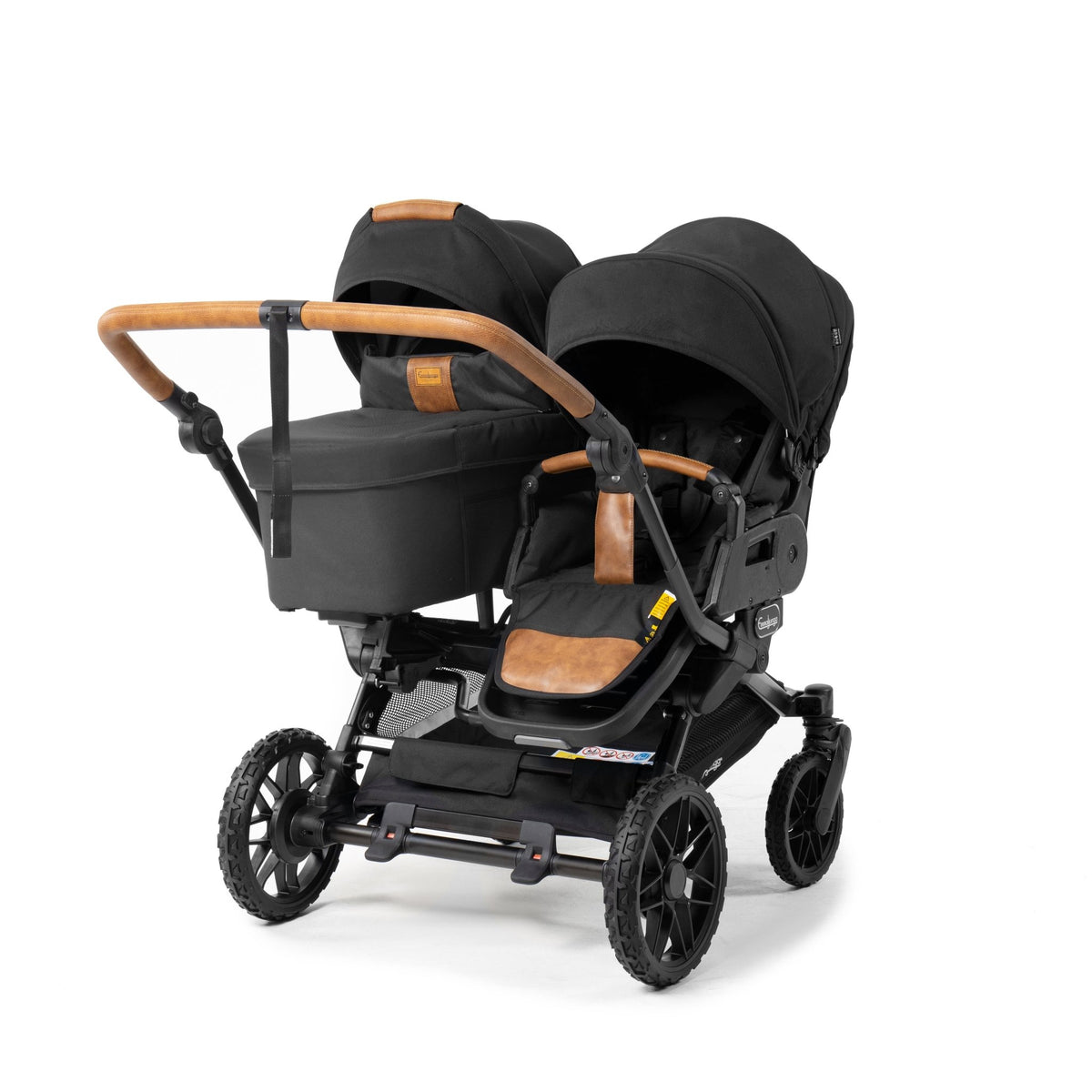Double SENTO Stroller Emmaljunga Carrycot+ FLAT+ Outdoor Black