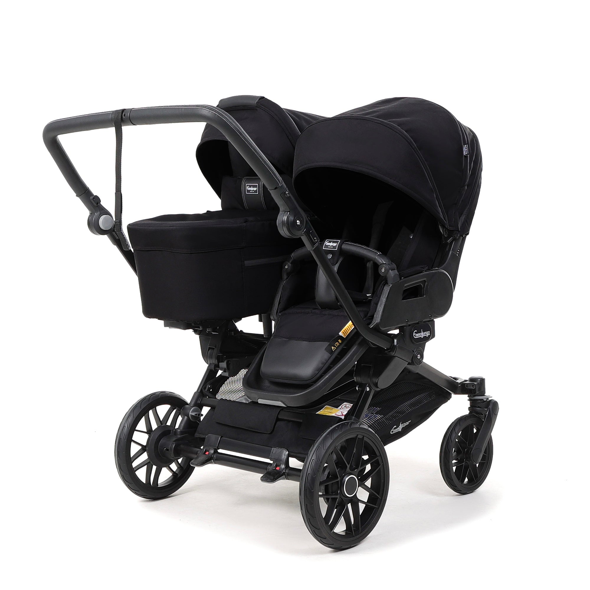 Double SENTO Stroller Emmaljunga FLAT+ Carrycot+ Urban Pearl