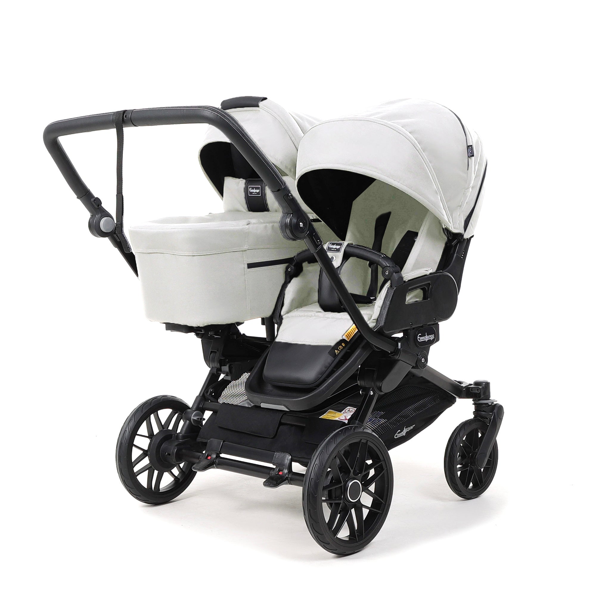 Double SENTO Stroller Emmaljunga Carrycot+ FLAT+ Urban Pearl