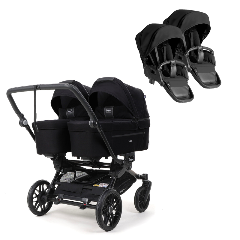 Double SENTO TWIN Stroller Emmaljunga Urban Black