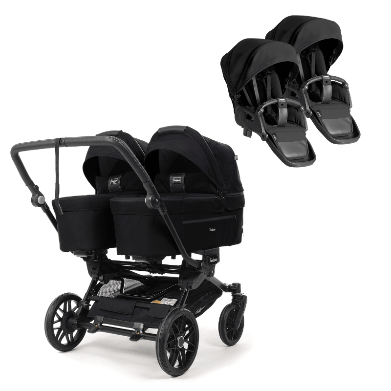 Double SENTO TWIN Stroller Emmaljunga Urban Black