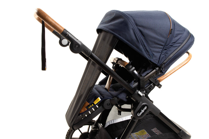 The seat’s extendable sunshade