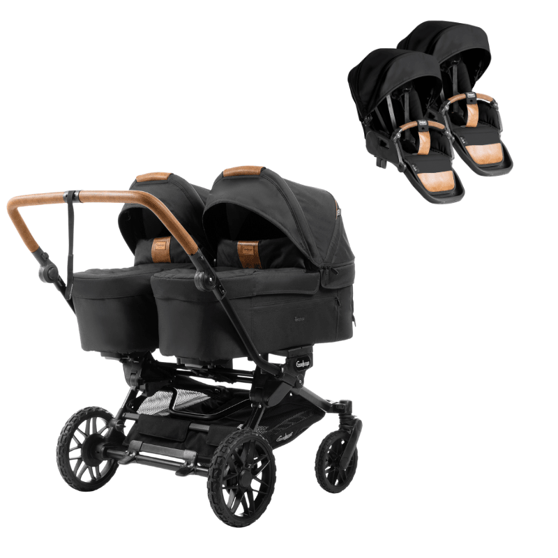 Double SENTO TWIN Stroller Emmaljunga Outdoor Black