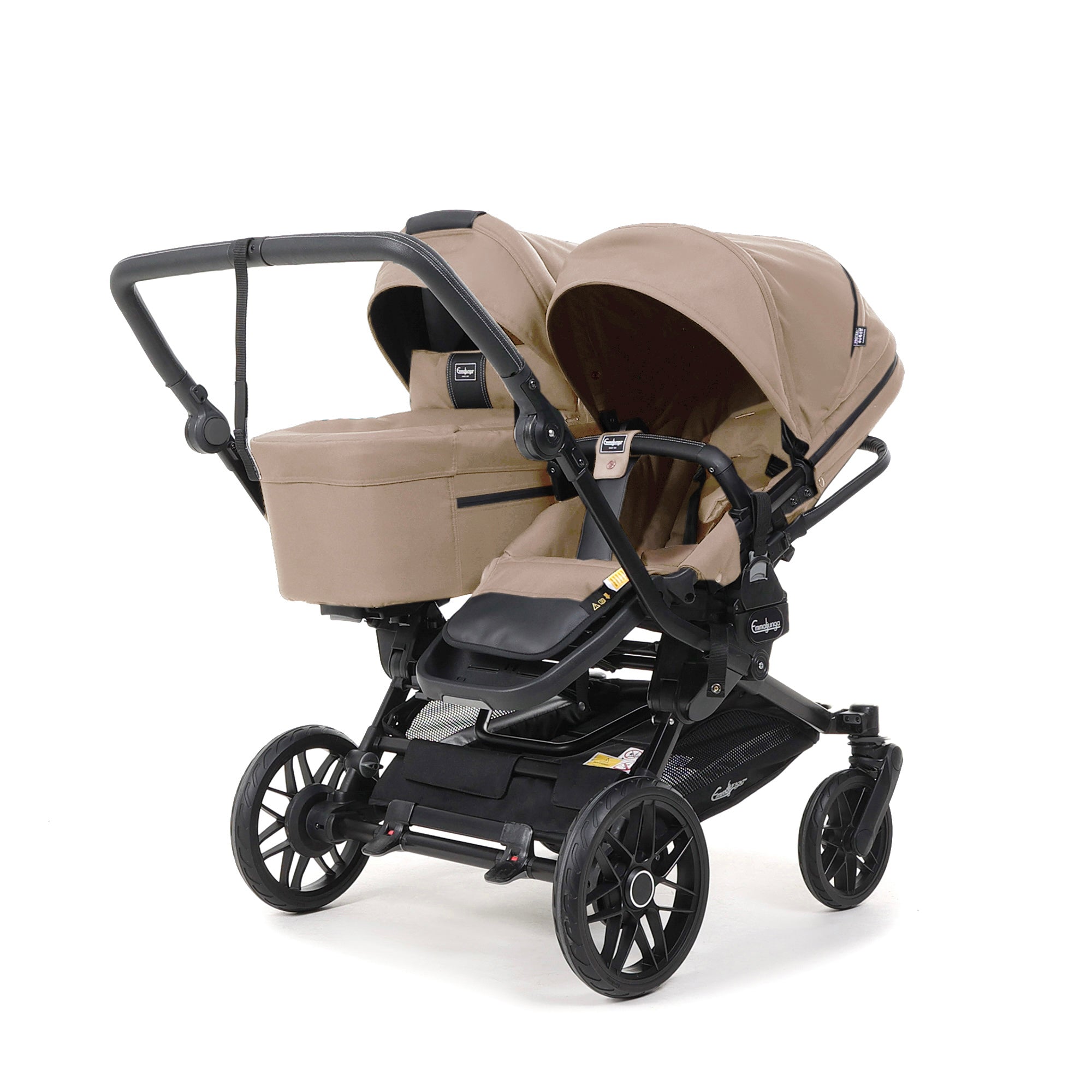 Double SENTO Stroller Emmaljunga Carrycot+ ERGO+ Urban Dune