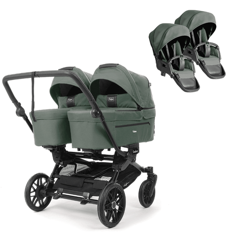 Double SENTO TWIN Stroller Emmaljunga Urban Green
