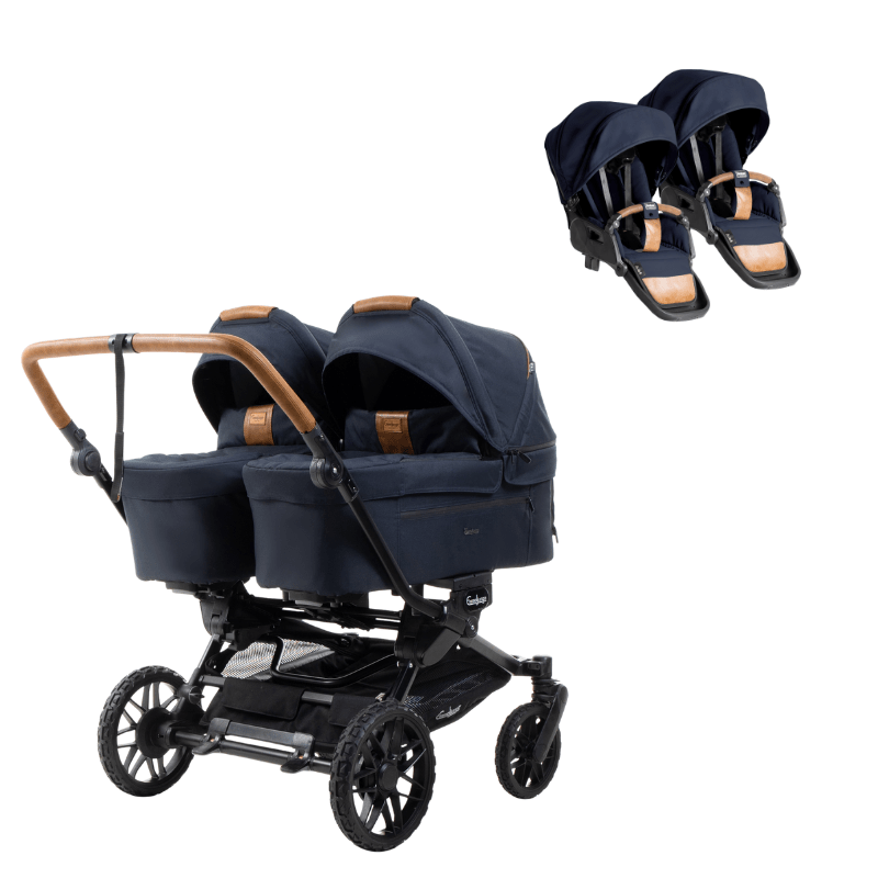 Double SENTO TWIN Stroller Emmaljunga Outdoor Dark Navy