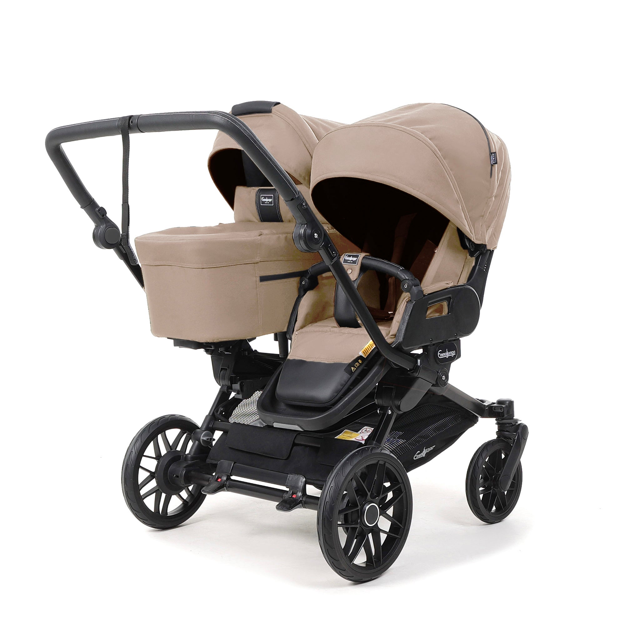 Double SENTO Stroller Emmaljunga Carrycot+ FLAT+ Urban Dune