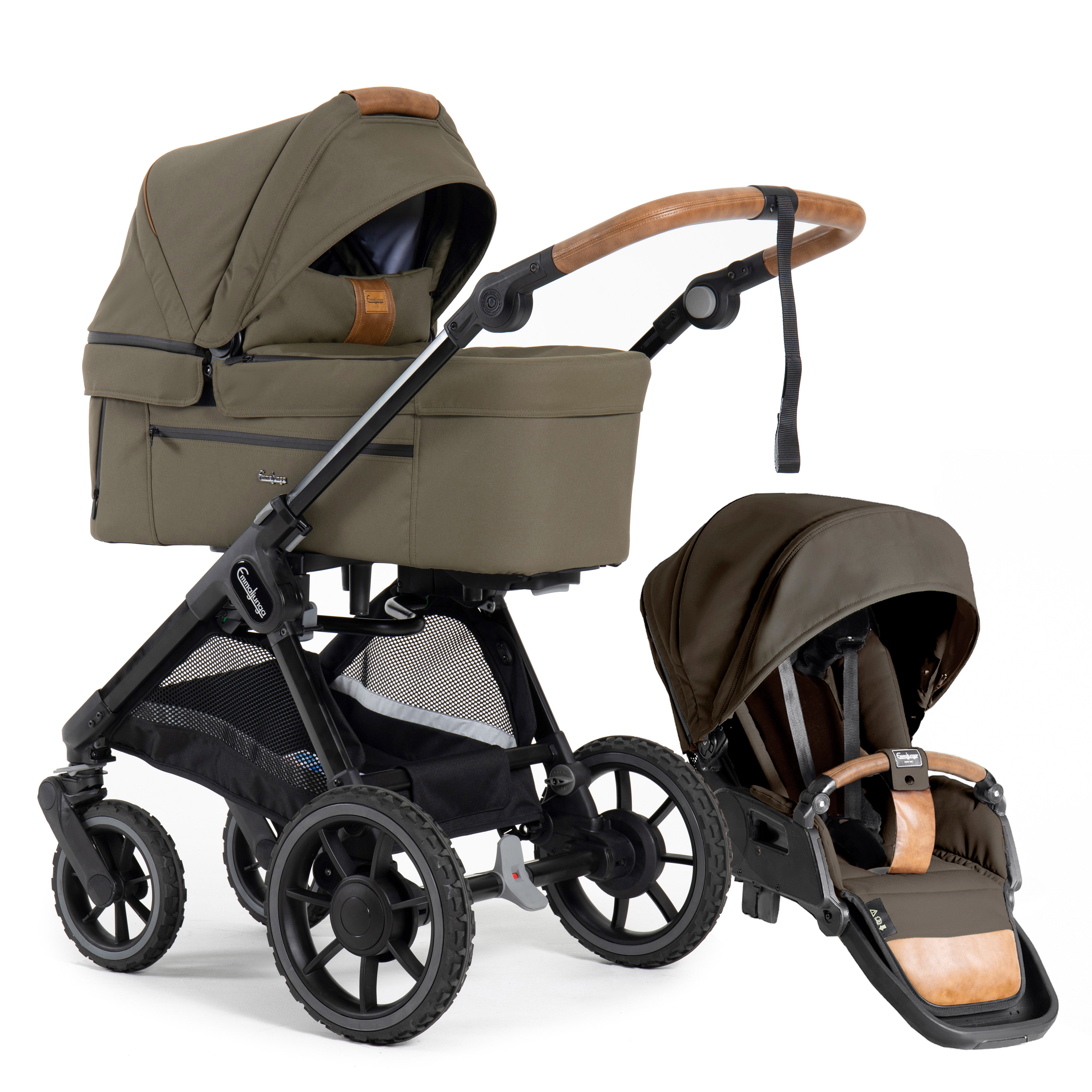 SENTO PRO FLAT+ Stroller Emmaljunga Outdoor Olive