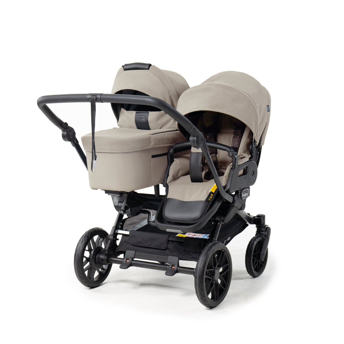 Double SENTO Stroller Emmaljunga Carrycot+ FLAT+ Urban Dune