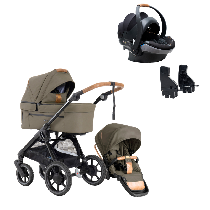 SENTO PRO Outdoor med Babyskyddspaket Stroller Emmaljunga Outdoor Olive Babyskyddspaket ERGO+