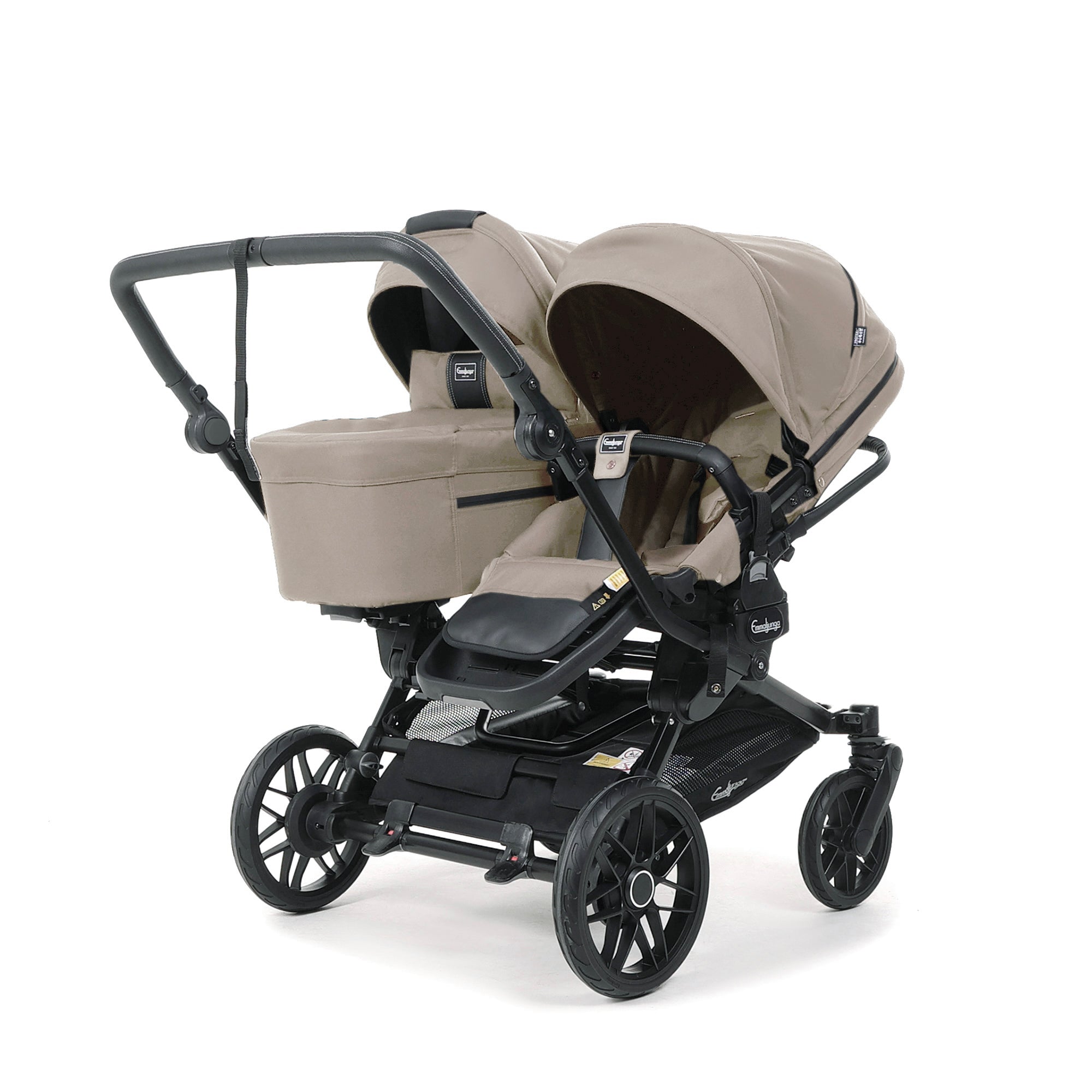 Double SENTO Stroller Emmaljunga Carrycot+ ERGO+ Urban Dune