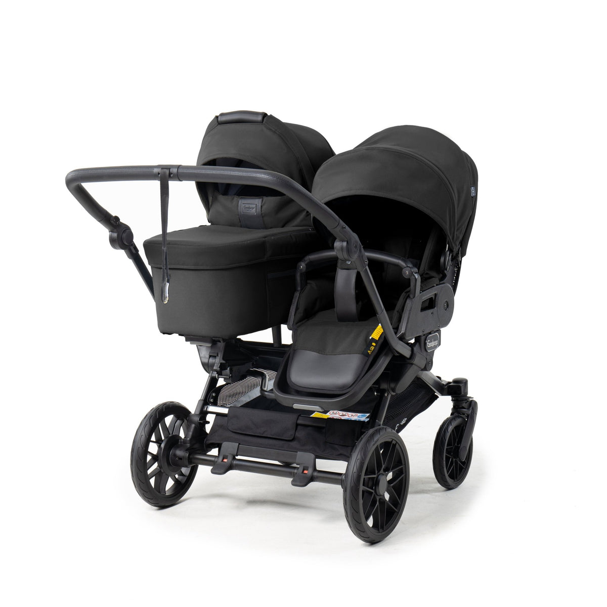 Double SENTO Stroller Emmaljunga Carrycot+ FLAT+ Urban Black
