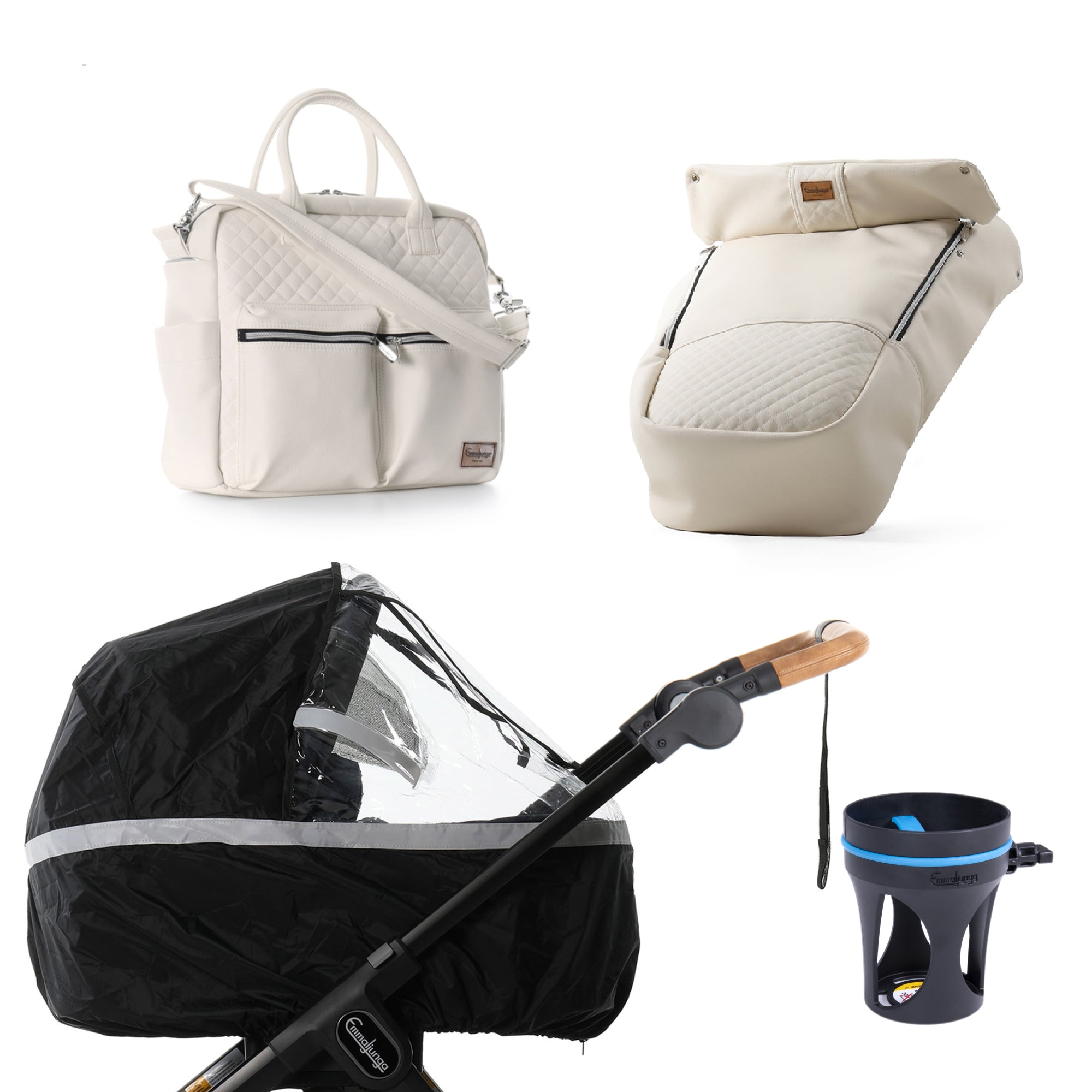 Emalljunga Kinderwagen, Wickeltasche, Fußsack, Regencape, online uvm.