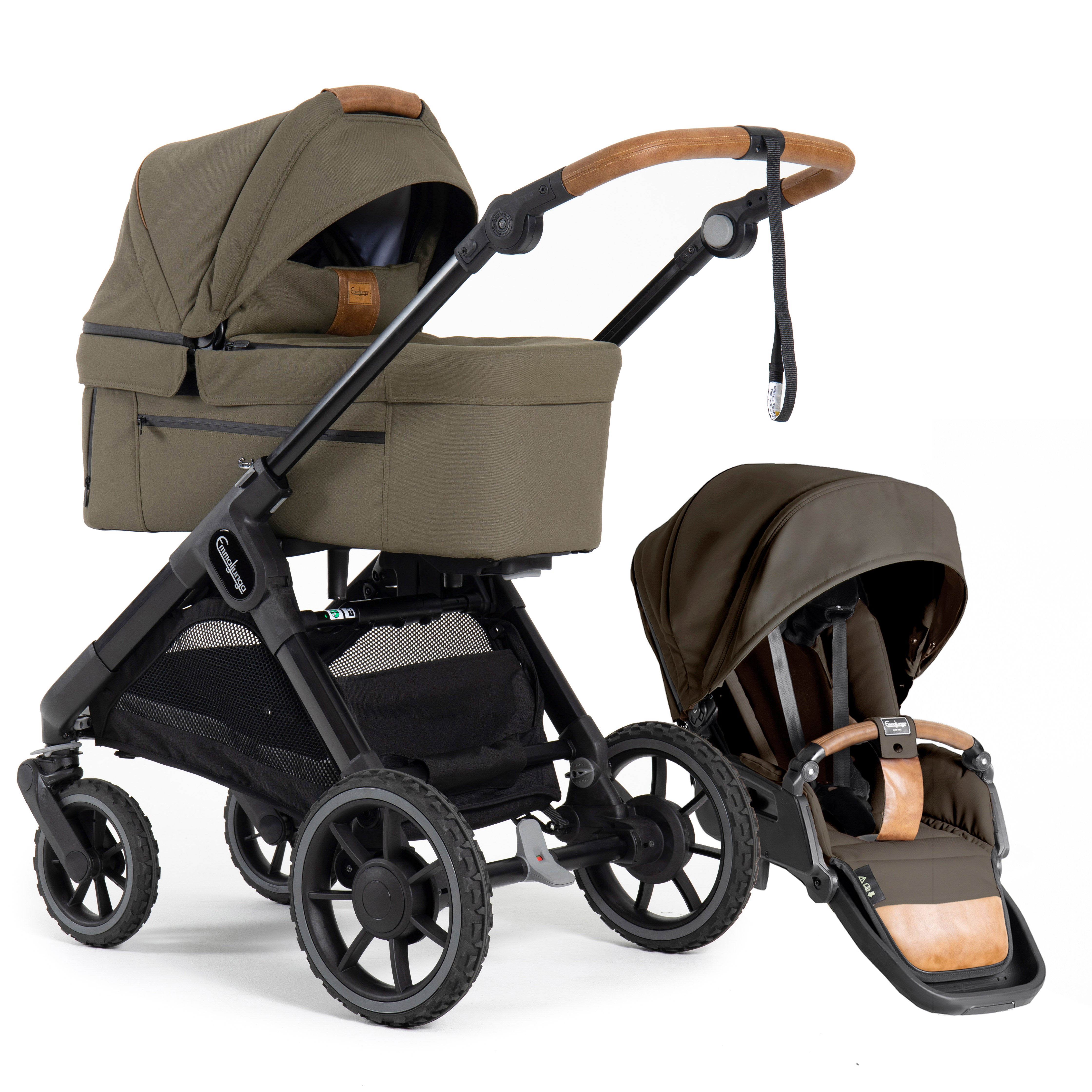 SENTO MAX FLAT+ Outdoor Stroller Emmaljunga Outdoor Olive  